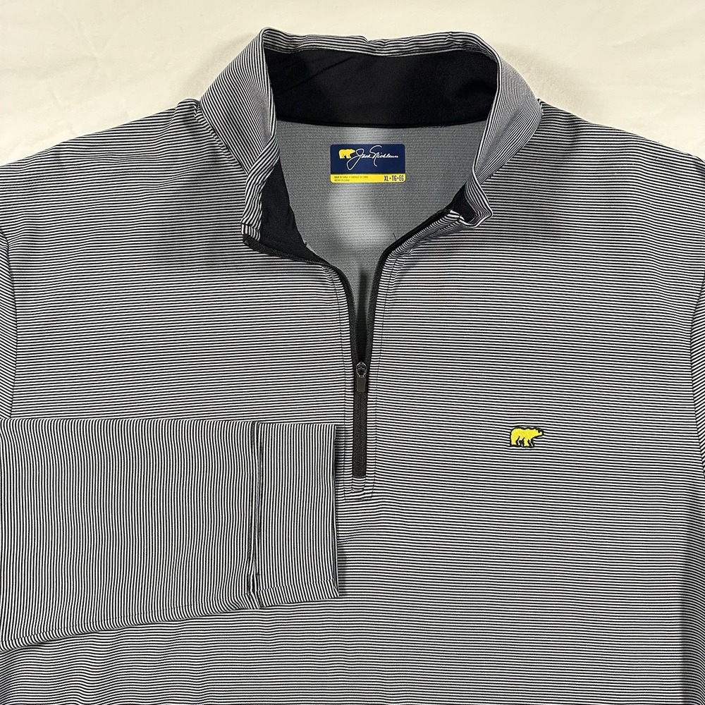 Jack Nicklaus Men's‎ XL Blue Quarter 1/4 Zip Long Sleeve Golf Pullover Shirt